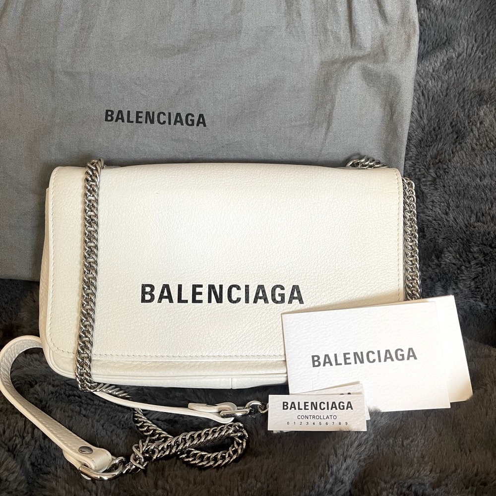 Balenciaga Pebbled Calfskin Everyday Chain Bag
